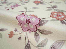 画像をギャラリービューアに読み込む, 着物 洗える着物 フルオーダー 仕立て付 小紋 薄クリームベージュ 更紗 花 東レシルック 反物 和装 和服 袷 単衣 春 秋 冬 レディース 女性 きもの 羽織 コート カジュアル 上品 TORAY silook