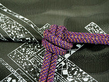 画像をギャラリービューアに読み込む, 帯揚げ 帯締め セット 正絹 カジュアル向き 丸組 深緑 熨斗 帯揚げ 紫×イエロー 帯〆 和装 小物 レディース 女性 婦人 おびあげ おびじめ