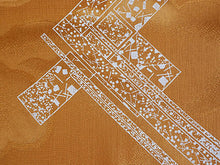 画像をギャラリービューアに読み込む, 帯揚げ 帯締め セット 正絹 カジュアル向き 丸組 黄土色 熨斗 帯揚げ 黄土色×茶色 帯〆 和装 小物 レディース 女性 婦人 おびあげ おびじめ