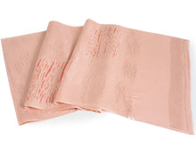 画像をギャラリービューアに読み込む, 帯揚げ 帯締め セット 正絹 カジュアル向き 丸組 薄サーモンピンク かすれ縞 帯揚げ オークル×イエロー 帯〆 和装 小物 レディース 女性 婦人 おびあげ おびじめ