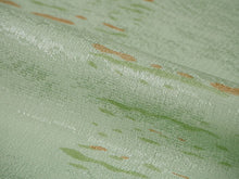 画像をギャラリービューアに読み込む, 帯揚げ 帯締め セット 正絹 カジュアル向き 丸組 薄グリーン かすれ縞 帯揚げ 薄グリーン×薄オレンジ 帯〆 和装 小物 レディース 女性 婦人 おびあげ おびじめ