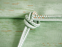 画像をギャラリービューアに読み込む, 帯揚げ 帯締め セット 正絹 カジュアル向き 丸組 薄グリーン かすれ縞 帯揚げ 薄グリーン×薄オレンジ 帯〆 和装 小物 レディース 女性 婦人 おびあげ おびじめ