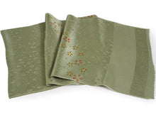 画像をギャラリービューアに読み込む, 帯揚げ 帯締め セット 正絹 カジュアル向き 丸組 モスグリーン 桜 帯揚げ グリーン×イエロー 帯〆 和装 小物 レディース 女性 婦人 おびあげ おびじめ