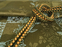 画像をギャラリービューアに読み込む, 帯揚げ 帯締め セット 正絹 カジュアル向き 丸組 抹茶色 市松 花 帯揚げ 抹茶×からし色 帯〆 和装 小物 レディース 女性 婦人 おびあげ おびじめ