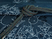 画像をギャラリービューアに読み込む, 帯揚げ 帯締め セット 正絹 カジュアル向き 丸組 薄紺 花 うさぎ 帯揚げ 青緑×イエロー 帯〆 和装 小物 レディース 女性 婦人 おびあげ おびじめ