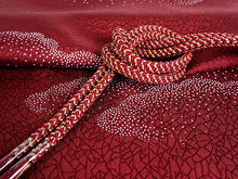 画像をギャラリービューアに読み込む, 帯揚げ 帯締め セット 正絹 カジュアル向き 丸組 渋赤茶 雲取り 帯揚げ エンジ×クリーム 帯〆 和装 小物 レディース 女性 婦人 おびあげ おびじめ