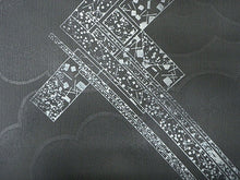 画像をギャラリービューアに読み込む, 帯揚げ 帯締め セット 正絹カジュアル向き 丸組 グレー色地 幾何学柄 帯あげ 茶×ターコイズブルー 帯〆 和装 小物 レディース 女性 婦人 おびあげ おびじめ