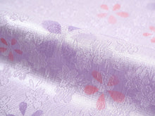 画像をギャラリービューアに読み込む, 帯揚げ 帯締め セット 正絹カジュアル向き 丸組 薄紫色地 桜柄 帯あげ 薄ピンク 帯〆 和装 小物 レディース 女性 婦人 おびあげ おびじめ