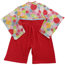 画像をギャラリービューアに読み込む, 袴 ロンパース 女の子 ベビー 70 80 90 2カラー ピンク レッド 菊柄 和柄 はかまロンパース お食い初め 100日祝い ひな祭り 初節句 お宮参り 赤ちゃん 袴 新生児 子供服 カバーオール 出産祝い ベビー袴 おしゃれ