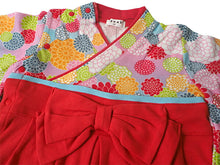 画像をギャラリービューアに読み込む, 袴 ロンパース 女の子 ベビー 70 80 90 2カラー ピンク レッド 菊柄 和柄 はかまロンパース お食い初め 100日祝い ひな祭り 初節句 お宮参り 赤ちゃん 袴 新生児 子供服 カバーオール 出産祝い ベビー袴 おしゃれ