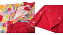 画像をギャラリービューアに読み込む, 袴 ロンパース 女の子 ベビー 70 80 90 2カラー ピンク レッド 菊柄 和柄 はかまロンパース お食い初め 100日祝い ひな祭り 初節句 お宮参り 赤ちゃん 袴 新生児 子供服 カバーオール 出産祝い ベビー袴 おしゃれ