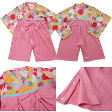 画像をギャラリービューアに読み込む, 袴 ロンパース 女の子 ベビー 70 80 90 2カラー ピンク レッド 菊柄 和柄 はかまロンパース お食い初め 100日祝い ひな祭り 初節句 お宮参り 赤ちゃん 袴 新生児 子供服 カバーオール 出産祝い ベビー袴 おしゃれ