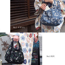 画像をギャラリービューアに読み込む, ミニラウンド バッグ レディース 10柄 洋服にも和服にも 見た目以上に大容量 すずらん・薔薇・菊などの花柄や南天・菱などの伝統文様