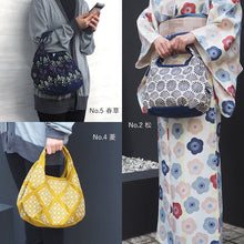 画像をギャラリービューアに読み込む, ミニラウンド バッグ レディース 10柄 洋服にも和服にも 見た目以上に大容量 すずらん・薔薇・菊などの花柄や南天・菱などの伝統文様