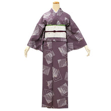 画像をギャラリービューアに読み込む, 正絹小紋5点福袋 渋藤色地源氏香 正絹小紋 着物 クリーニングクーポン 衣裳敷 松栄堂 防虫香 着物ハンガー 仕立て上がり 和装 和服 お手入れ安心 2024福袋 新春福袋