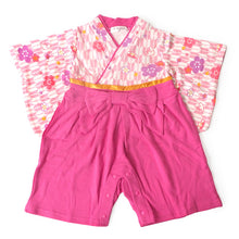 画像をギャラリービューアに読み込む, 袴 ロンパース 女の子 ベビー 70 80 90 2カラー ピンク レッド 梅柄 和柄 はかまロンパース お食い初め 100日祝い ひな祭り 初節句 お宮参り 赤ちゃん 袴 新生児 子供服 カバーオール 出産祝い ベビー袴 おしゃれ