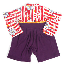 画像をギャラリービューアに読み込む, 袴 ロンパース 女の子 ベビー 70 80 90 2カラー ピンク レッド 梅柄 和柄 はかまロンパース お食い初め 100日祝い ひな祭り 初節句 お宮参り 赤ちゃん 袴 新生児 子供服 カバーオール 出産祝い ベビー袴 おしゃれ