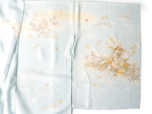 画像をギャラリービューアに読み込む, 訪問着 正絹 お仕立て付き クリーニング券 2点福袋 水色 グリーン 御所車 2024 新春福袋 未仕立て フルオーダー付き フォーマル 卒業式 入学式 結婚式 お茶会 パーティー 礼装