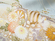 画像をギャラリービューアに読み込む, 訪問着 正絹 お仕立て付き クリーニング券 2点福袋 水色 グリーン 御所車 2024 新春福袋 未仕立て フルオーダー付き フォーマル 卒業式 入学式 結婚式 お茶会 パーティー 礼装