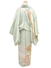 画像をギャラリービューアに読み込む, 訪問着 正絹 お仕立て付き クリーニング券 2点福袋 ライトグリーン 貝桶 雪輪 2024 新春福袋 未仕立て フルオーダー付き フォーマル 卒業式 入学式 結婚式 お茶会 パーティー 礼装