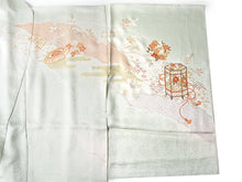 画像をギャラリービューアに読み込む, 訪問着 正絹 お仕立て付き クリーニング券 2点福袋 ライトグリーン 貝桶 雪輪 2024 新春福袋 未仕立て フルオーダー付き フォーマル 卒業式 入学式 結婚式 お茶会 パーティー 礼装