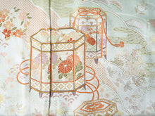 画像をギャラリービューアに読み込む, 訪問着 正絹 お仕立て付き クリーニング券 2点福袋 ライトグリーン 貝桶 雪輪 2024 新春福袋 未仕立て フルオーダー付き フォーマル 卒業式 入学式 結婚式 お茶会 パーティー 礼装