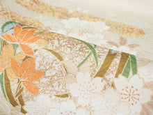 画像をギャラリービューアに読み込む, 訪問着 正絹 お仕立て付き クリーニング券 2点福袋 イエローベージュ 紅葉 牡丹2024 新春福袋 未仕立て フルオーダー付き フォーマル 卒業式 入学式 結婚式 お茶会 パーティー 礼装