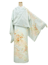 画像をギャラリービューアに読み込む, 訪問着 正絹 お仕立て付き クリーニング券 2点福袋 ライトブルー 菊に短冊 2024 新春福袋 未仕立て フルオーダー付き フォーマル 卒業式 入学式 結婚式 お茶会 パーティー 礼装