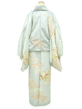 画像をギャラリービューアに読み込む, 訪問着 正絹 お仕立て付き クリーニング券 2点福袋 ライトブルー 菊に短冊 2024 新春福袋 未仕立て フルオーダー付き フォーマル 卒業式 入学式 結婚式 お茶会 パーティー 礼装