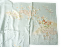 画像をギャラリービューアに読み込む, 訪問着 正絹 お仕立て付き クリーニング券 2点福袋 ライトブルー 菊に短冊 2024 新春福袋 未仕立て フルオーダー付き フォーマル 卒業式 入学式 結婚式 お茶会 パーティー 礼装