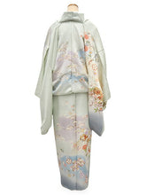 画像をギャラリービューアに読み込む, 訪問着 正絹 お仕立て付き クリーニング券 2点福袋 ライトグリーン 菊に文箱 2024 新春福袋 未仕立て フルオーダー付き フォーマル 卒業式 入学式 結婚式 お茶会 パーティー 礼装