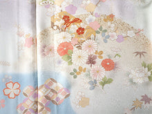 画像をギャラリービューアに読み込む, 訪問着 正絹 お仕立て付き クリーニング券 2点福袋 ライトグリーン 菊に文箱 2024 新春福袋 未仕立て フルオーダー付き フォーマル 卒業式 入学式 結婚式 お茶会 パーティー 礼装