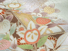 画像をギャラリービューアに読み込む, 訪問着 正絹 お仕立て付き クリーニング券 2点福袋 ライトグリーン 菊に文箱 2024 新春福袋 未仕立て フルオーダー付き フォーマル 卒業式 入学式 結婚式 お茶会 パーティー 礼装