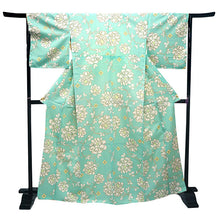 画像をギャラリービューアに読み込む, 洗えるきもの2点福袋 2024福袋 ブルーグリーン地 牡丹柄 Lサイズ 着物 刺繍足袋 1,000円offクーポン付き 家で洗える ストレッチ足袋 セット 和装小物 和服 着物 新春 福袋