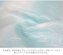 画像をギャラリービューアに読み込む, 洗えるきもの2点福袋 2024福袋 ライトブルー地 露芝柄 縞 Mサイズ 着物 刺繍足袋 1,000円offクーポン付き 家で洗える ストレッチ足袋 セット 和装小物 和服 着物 新春 福袋