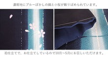 画像をギャラリービューアに読み込む, 洗えるきもの2点福袋 2024福袋 ネイビー地 桜柄 縞 Mサイズ 着物 刺繍足袋 1,000円offクーポン付き 家で洗える ストレッチ足袋 セット 和装小物 和服 着物 新春 福袋