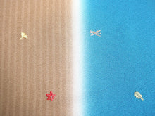 画像をギャラリービューアに読み込む, 帯揚げ 帯締め セット 正絹 ブルー×茶色地 紅葉 銀杏 刺繍 帯締 高麗 平打ち 訪問着 付け下げ 色無地 フォーマル お出かけ 和装小物 着付け小物 着物 和服 和装 レディース 女性