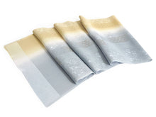 画像をギャラリービューアに読み込む, 帯揚げ 帯締め セット 正絹 薄ブルー×薄黄色 ライン 麻の葉柄 帯締 高麗 平打ち 訪問着 付け下げ 色無地 フォーマル お出かけ 和装小物 着付け小物 着物 和服 和装 レディース 女性