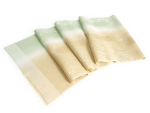 画像をギャラリービューアに読み込む, 帯揚げ 帯締め セット 正絹 薄黄色×薄黄緑 ライン 麻の葉柄 帯締 高麗 平打ち 訪問着 付け下げ 色無地 フォーマル お出かけ 和装小物 着付け小物 着物 和服 和装 レディース 女性