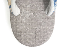 画像をギャラリービューアに読み込む, 草履 カレンブロッソ Mサイズ グレー 台 ライトベージュ色地 青花柄 鼻緒 足が痛くなりにくい 歩きやすい レディース 女性 着物 和装 Calen Blosso