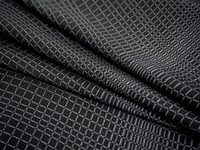 画像をギャラリービューアに読み込む, 洗える 着物 反物 単品 メンズ 黒地 曲線 格子 男性女性兼用柄 粋 レディース 女性 小紋 和装 和服 袷 単衣 きもの 羽織 コート