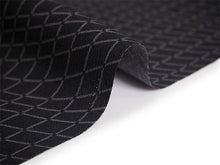 画像をギャラリービューアに読み込む, 洗える 着物 反物 単品 メンズ 黒地 曲線 格子 男性女性兼用柄 粋 レディース 女性 小紋 和装 和服 袷 単衣 きもの 羽織 コート