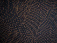 画像をギャラリービューアに読み込む, 洗える 着物 反物 単品 メンズ 焦げ茶色地 曲線 幾何学柄 男性女性兼用柄 粋 レディース 女性 小紋 和装 和服 袷 単衣 きもの 羽織 コート