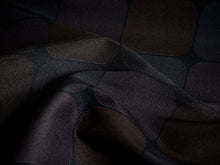 画像をギャラリービューアに読み込む, 洗える 着物 反物 単品 メンズ 黒地×茶色 四角柄 男性女性兼用柄 粋 レディース 女性 小紋 和装 和服 袷 単衣 きもの 羽織 コート