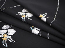 画像をギャラリービューアに読み込む, 洗える 着物 反物 単品 レディース 黒地 ツタに葵柄 和つう 女性 小紋 和装 和服 袷 単衣 きもの 羽織 コート