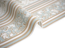 画像をギャラリービューアに読み込む, 洗える 着物 反物 単品 レディース ベージュ×薄青緑色 更紗間道 和つう 女性 小紋 和装 和服 袷 単衣 きもの 羽織 コート