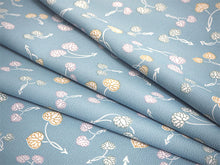 画像をギャラリービューアに読み込む, 洗える 着物 反物 単品 レディース 水色地 葵柄 和つう 女性 小紋 和装 和服 袷 単衣 きもの 羽織 コート
