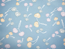 画像をギャラリービューアに読み込む, 洗える 着物 反物 単品 レディース 水色地 葵柄 和つう 女性 小紋 和装 和服 袷 単衣 きもの 羽織 コート