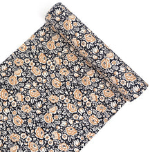 画像をギャラリービューアに読み込む, 洗える 着物 反物 単品 レディース 黒地×ライトブラウン 花更紗 牡丹 和つう 女性 小紋 和装 和服 袷 単衣 きもの 羽織 コート