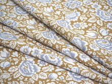 画像をギャラリービューアに読み込む, 洗える 着物 反物 単品 レディース 薄カーキグリーン地×グレー 花更紗 牡丹 和つう 女性 小紋 和装 和服 袷 単衣 きもの 羽織 コート